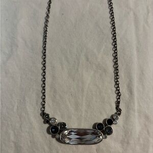 Touchstone Crystal Black Cluster Necklace